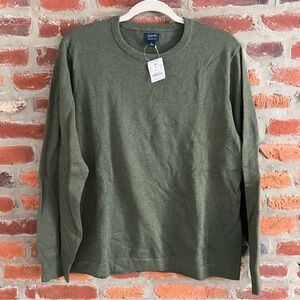 J. Crew Men's Olive Crewneck Sweater NWT